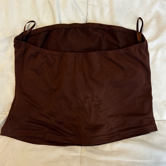 SHEIN Brown Cropped Tube Top - Picture 2 of 2